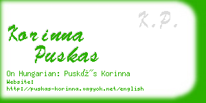 korinna puskas business card